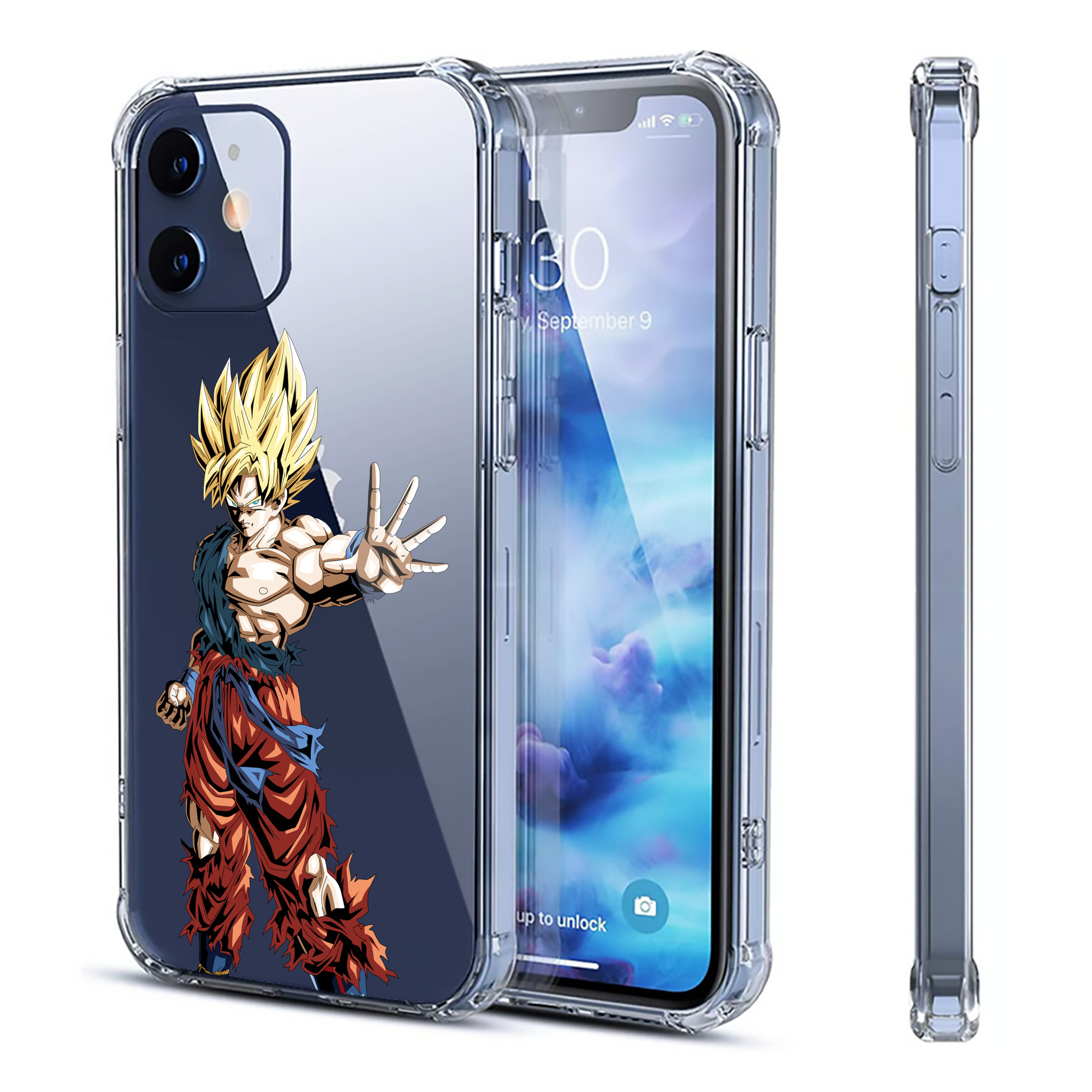 （画像用） ドラゴンボール 孫悟空（そん ごくう）Son Goku カカロット DRAGON BALL Kakarotto 【iPhone 12シリーズ対応】透明スマホケース（クリアソフトケース）